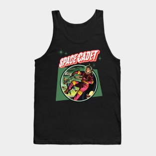 Space Cadet Outer Space Comic Book Style Vintage 50s 60s Tank Top